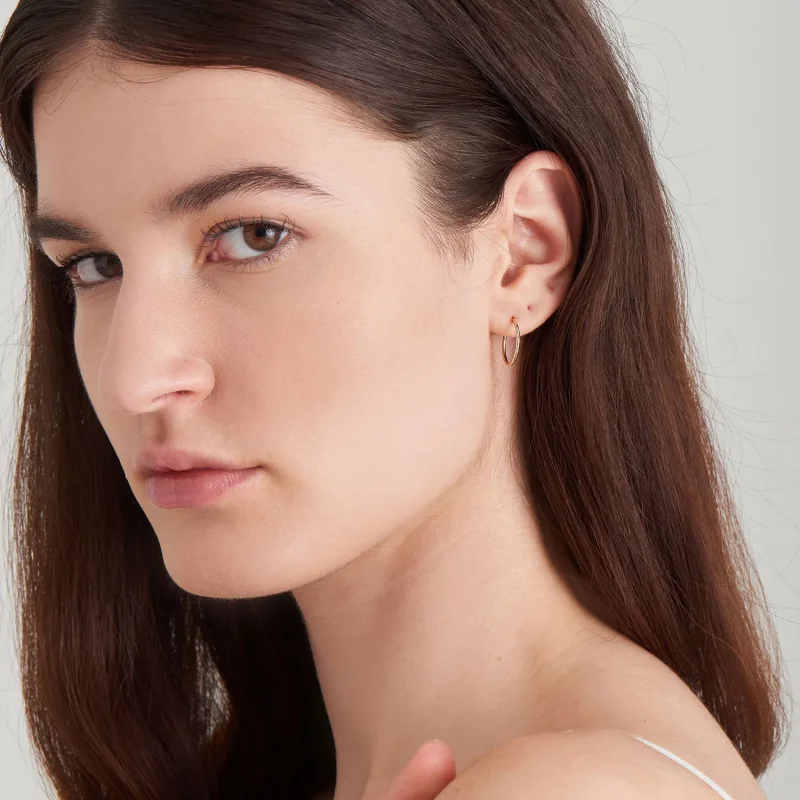 ANIA HAIE 14 KT GOLD HOOP EARRINGS EAU001-08YG