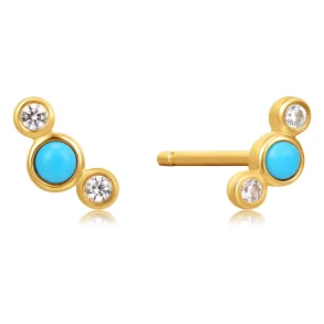 ANIA HAIE 14 KT GOLD STUD EARRINGS EAU001-11YG