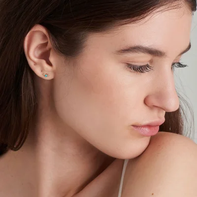 ANIA HAIE 14 KT GOLD STUD EARRINGS EAU001-11YG