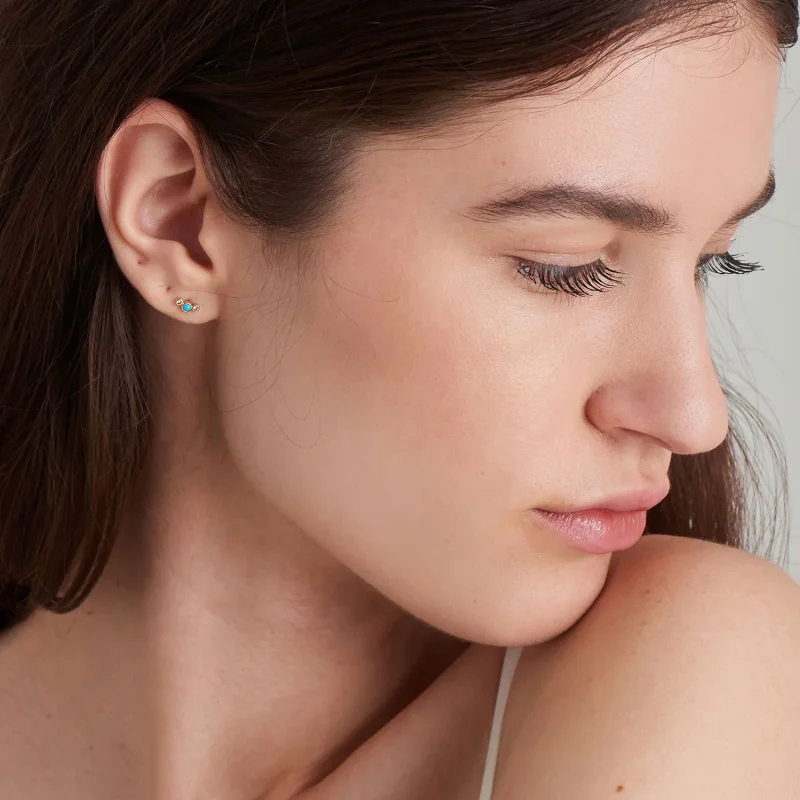 ANIA HAIE 14 KT GOLD STUD EARRINGS EAU001-11YG