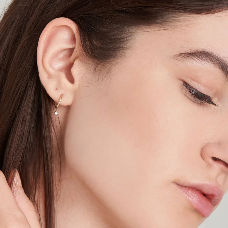 ANIA HAIE 14 KT GOLD HOOP EARRINGS EAU001-15YG