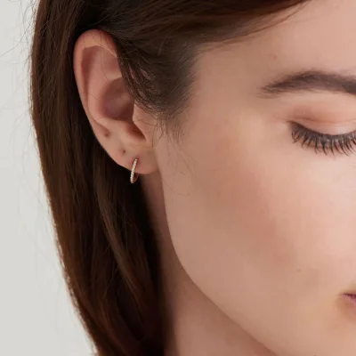 ANIA HAIE 14 KT GOLD HOOP EARRINGS EAU001-16YG