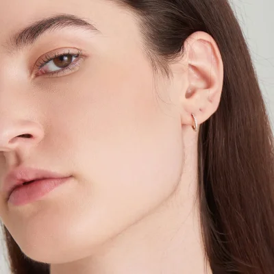 ANIA HAIE 14 KT GOLD HOOP EARRINGS EAU001-16YG