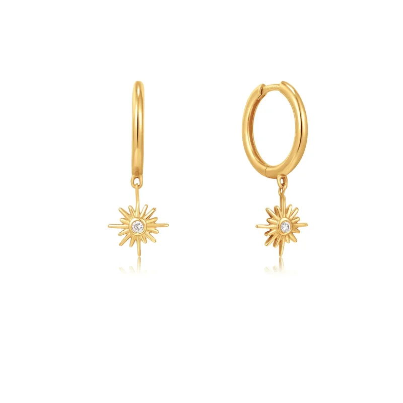 ANIA HAIE 14 KT GOLD HOOP EARRINGS EAU001-18YG