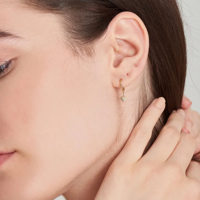 ANIA HAIE 14 KT GOLD HOOP EARRINGS EAU001-18YG