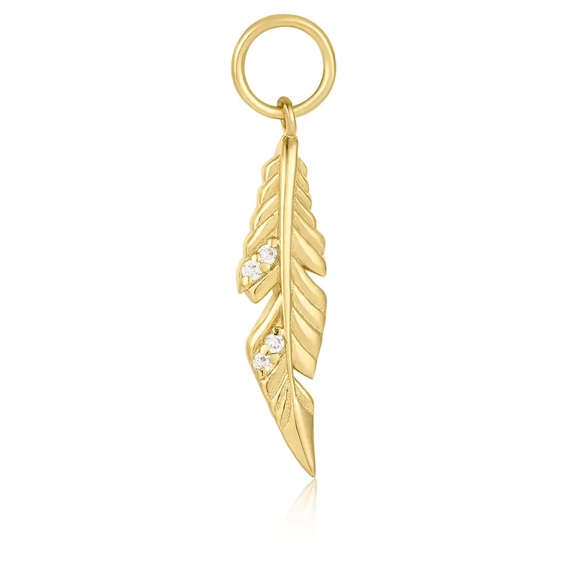 ANIA HAIE EARRING CHARM FEATHER EC052-02G