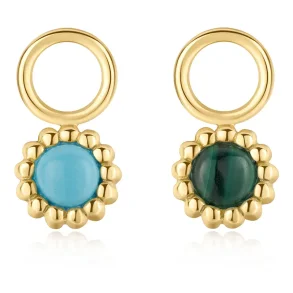 ANIA HAIE MALACHITE AND TURQUOISE EARRING CHARM EC060-03G