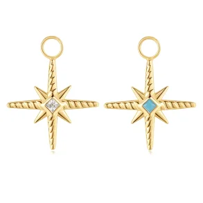 ANIA HAIE TURQUOISE AND ZIRCONIA STAR EARRING CHARM EC060-04G