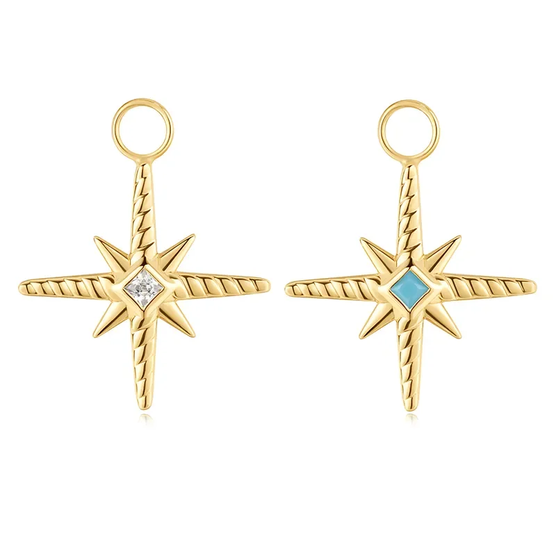 ANIA HAIE TURQUOISE AND ZIRCONIA STAR EARRING CHARM EC060-04G