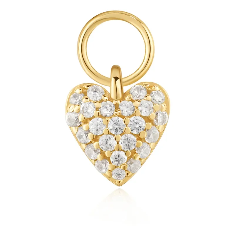 ANIA HAIE GOLD HEART PAVE EARRINGS CHARM EC060-05G