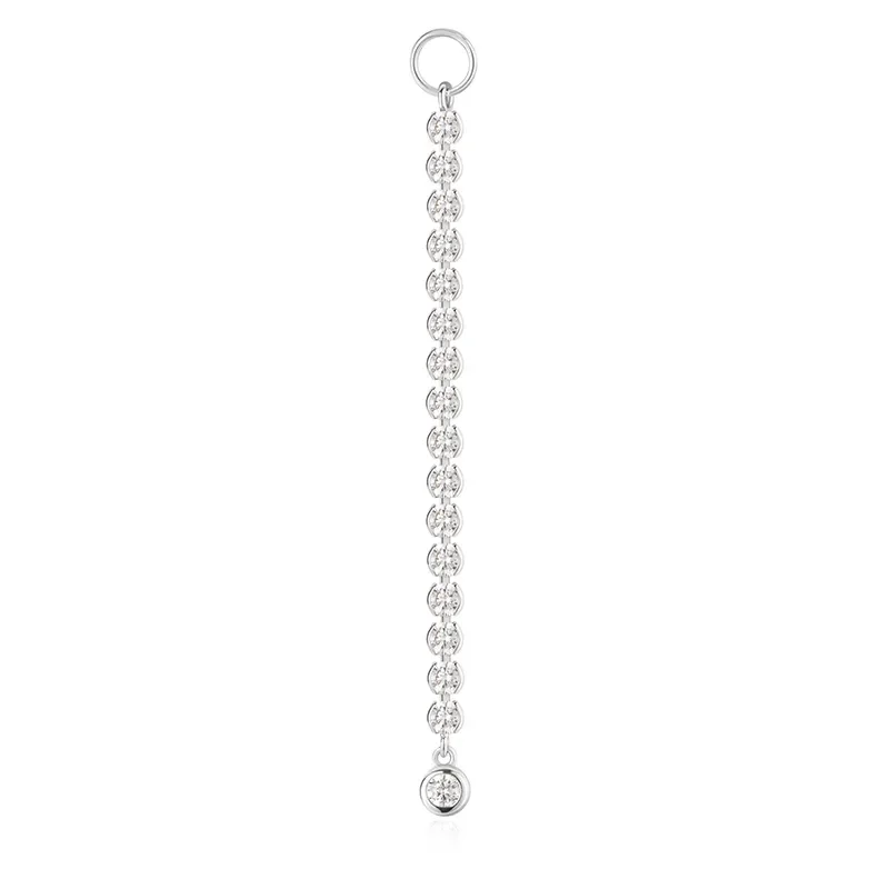 ANIA HAIE SILVER ROW BEZEL EARRING CHARM EC060-07H