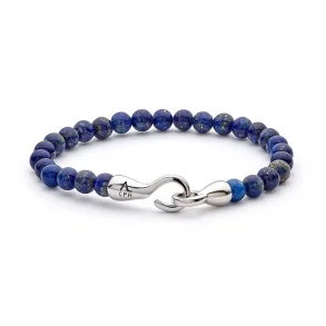 ALEXANDER LYNGGAARD LAPIS WITH HOOK CLASP 6MM BRACELET F00150