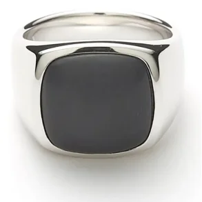 ALEXANDER LYNGGAARD SIGNET RING ONYX MATTE H10010
