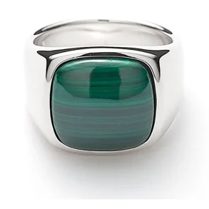ALEXANDER LYNGGAARD SIGNET RING MALACHITE H10090