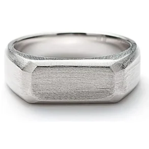 ALEXANDER LYNGGAARD RECTANGLE SIGNET RING BRUSHED H10113