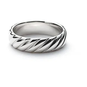 ALEXANDER LYNGGAARD CABLE BAND RING 6MM H10115