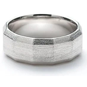 ALEXANDER LYNGGAARD FACET RING 8MM BRUSHED H10120