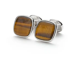 ALEXANDER LYNGGAARD CUFFLINKS SQUARE TIGER EYE H31103