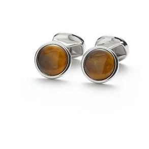 ALEXANDER LYNGGAARD CUFFLINKS ROUND TIGER EYE H31203