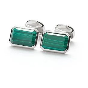 ALEXANDER LYNGGAARD CUFFLINKS RECTANGLE MALACHITE H31406