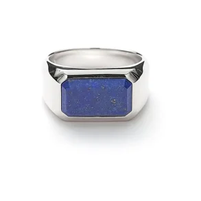 ALEXANDER LYNGGAARD RECTANGLE SIGNET RING LAPIS H70021
