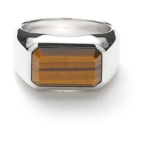 ALEXANDER LYNGGAARD RECTANGLE SIGNET RING TIGER EYE H70031