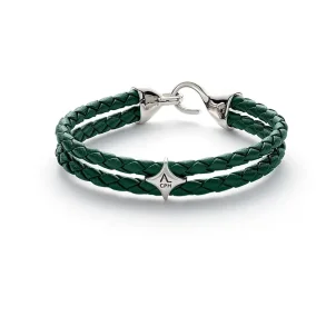 ALEXANDER LYNGGAARD BOLO LEATHER GREEN BRACELET L00080