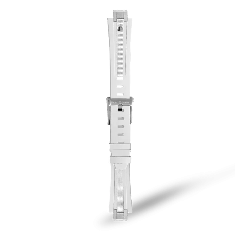 WHITE RUBBER FOR AI1118, AI6008, AI6058 & AI6158 WITH STAINLESS STEEL END-PIECE & PIN BUCKLE