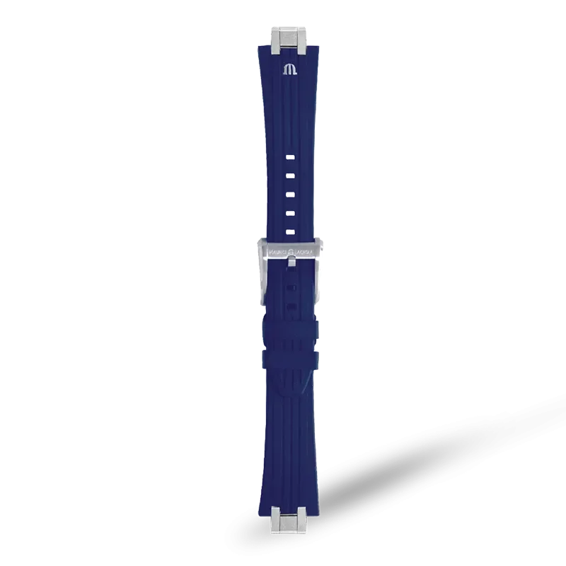 BLUE RUBBER FOR AI6038 & AI6088 WITH STAINLESS STEEL END-PIECE & PIN BUCKLE