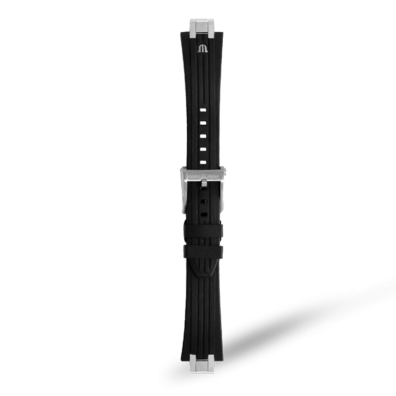 BLACK RUBBER FOR AI6038 & AI6088 WITH STAINLESS STEEL END-PIECE & PIN BUCKLE