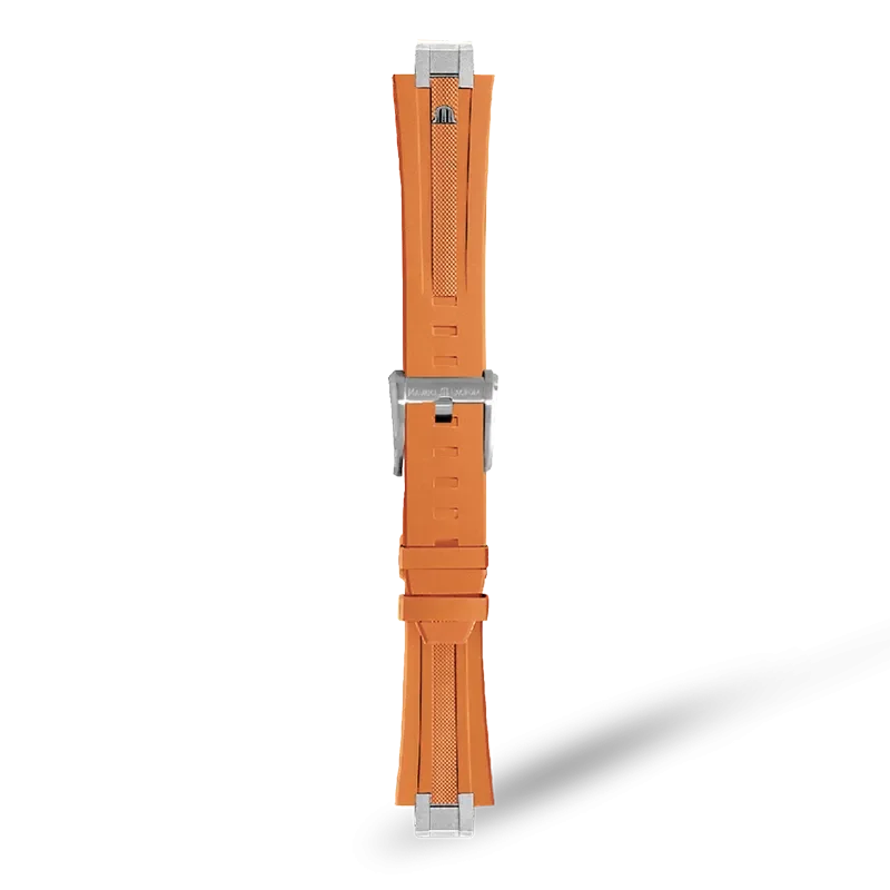 ORANGE RUBBER FOR AI1118, AI6008, AI6058 & AI6158 WITH STAINLESS STEEL END-PIECE & PIN BUCKLE