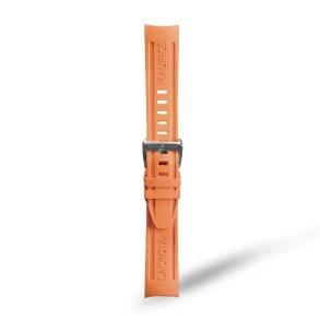 ORANGE RUBBER FOR PT6248 WITH STAINLESS STEEL END-PIECE & PIN BUCKLE