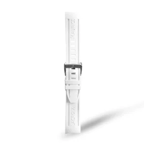 WHITE RUBBER FOR PT6248 WITH STAINLESS STEEL END-PIECE & PIN BUCKLE