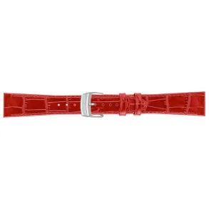 GLOSSY RED CALF LEATHER FOR FA1205 WITH STAINLESS STEEL PIN BUCKLE