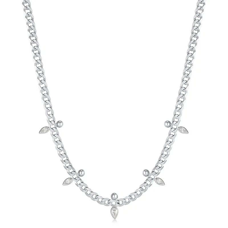 ANIA HAIE NECKLACE CURB CHAIN SPARKLE N053-07H