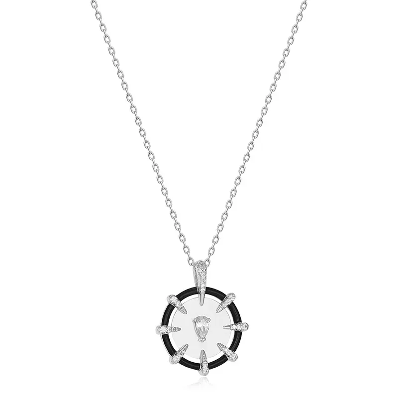 ANIA HAIE NECKLACE SPARKLE POINT MEDALLION N053-08H