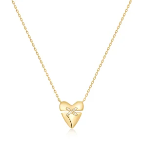 ANIA HAIE HEART KISS PAVE NECKLACE  N057-02G
