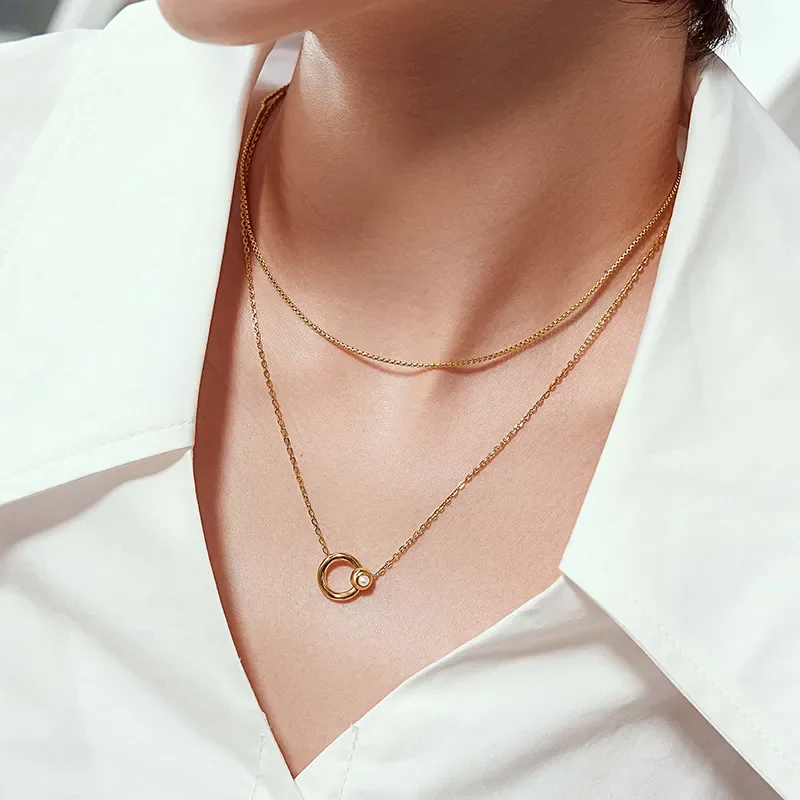 ANIA HAIE HOOP FRESHWATER PEARL NECKLACE N058-03G