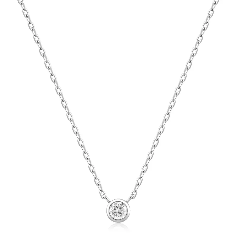 ANIA HAIE ROUND SOLITAIRE CUBIC ZIRCONIA NECKLACE N059-01H