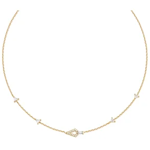 ANIA HAIE GOLD GEOMETRIC SATELLITE NECKLACE N059-03G