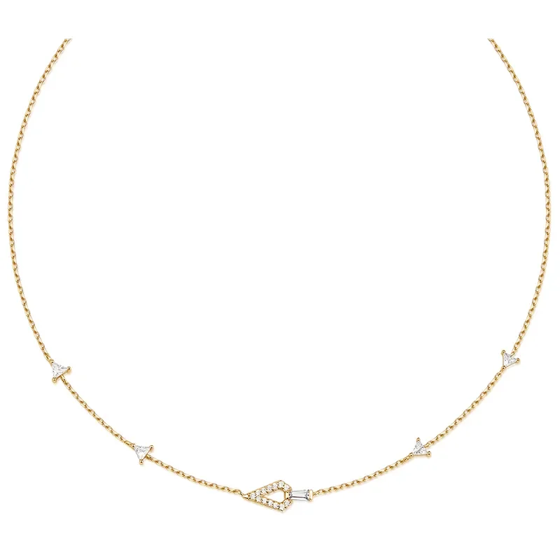 ANIA HAIE GOLD GEOMETRIC SATELLITE NECKLACE N059-03G