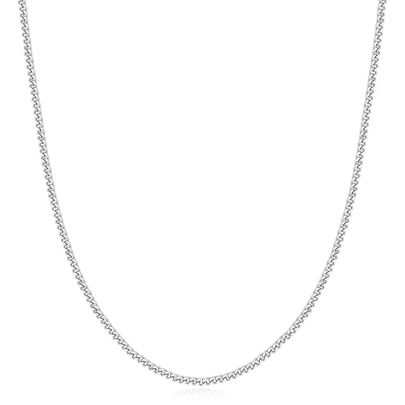 ANIA HAIE SILVER SHINY CURB NECKLACE N059-07H
