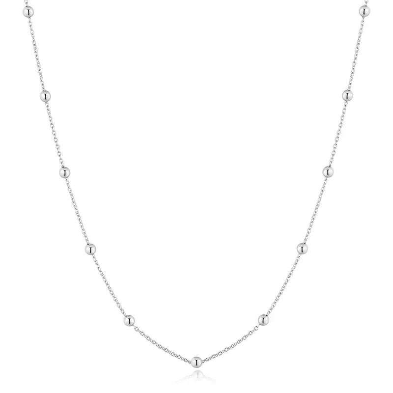 ANIA HAIE SILVER BEADED CHAIN NECKLACE N060-02H