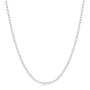 ANIA HAIE SILVER RECTANGLE LINK CHAIN NECKLACE N060-03H