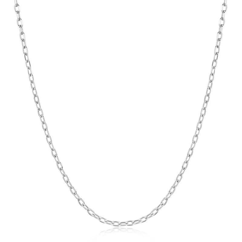 ANIA HAIE SILVER RECTANGLE LINK CHAIN NECKLACE N060-03H