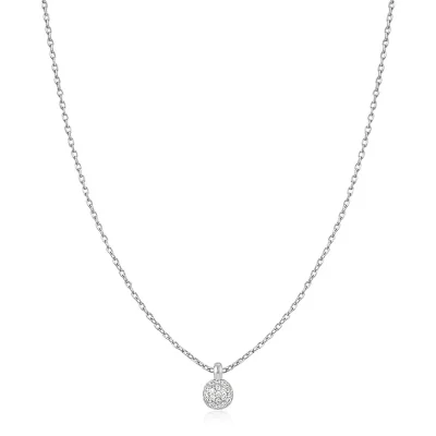 ANIA HAIE SILVER SPHERE PAVE NECKLACE  N061-01H