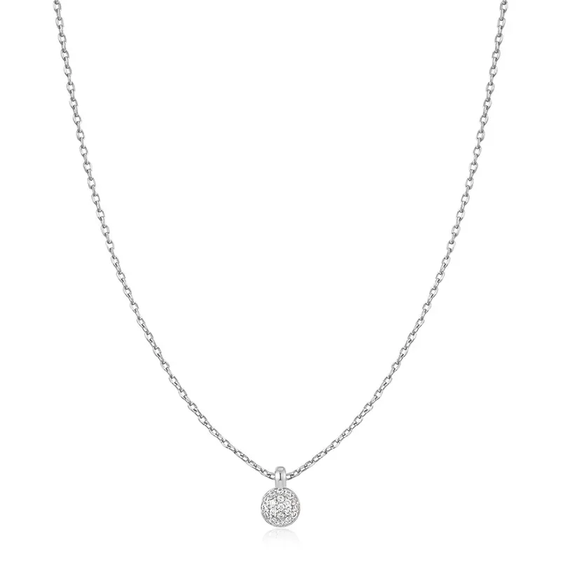 ANIA HAIE SILVER SPHERE PAVE NECKLACE  N061-01H