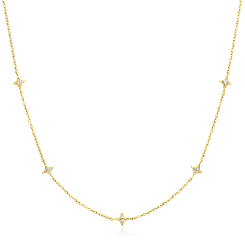ANIA HAIE GOLD STARS STATION NECKLACE N061-04G