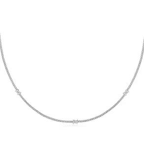 ANIA HAIE SILVER CROSS STATION NECKLACE N061-05H