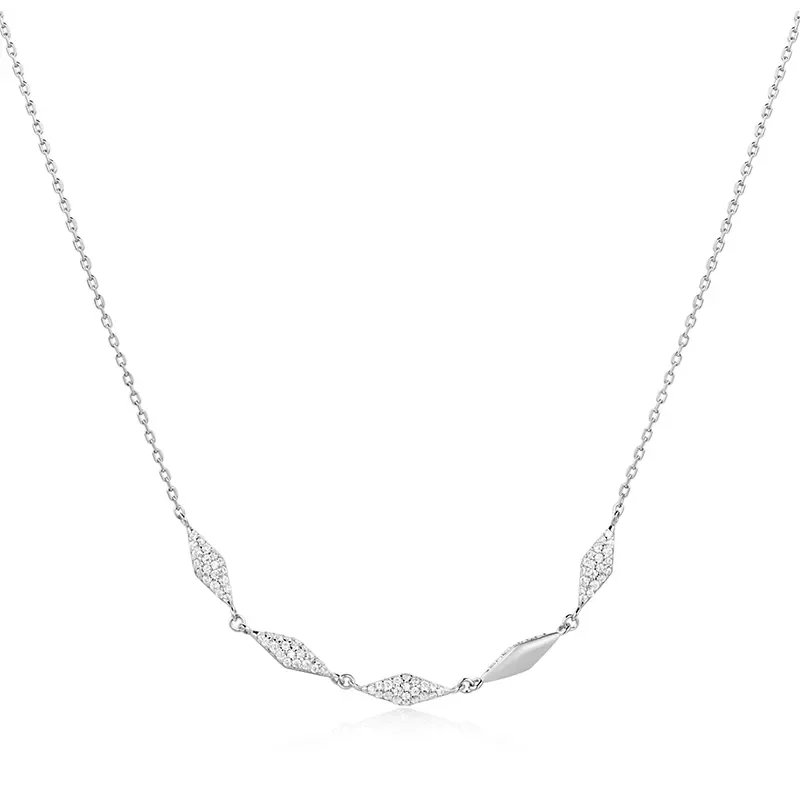 ANIA HAIE SILVER MULTI SPARKLE NECKLACE  N061-06H